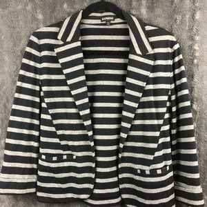 Black & Gray Striped Express Blazer